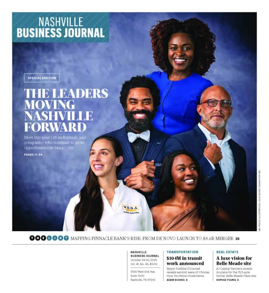 Leaders Moving Forward Cover of the Nashville Business Journal